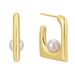 French Light Luxury Fashion Geometric Square Inlaid Shell Pearl Earrings For Women Brass Gold Plated Cold Style All Match Earrings_ipsvogv.com