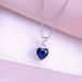 Ocean Star Sapphire Pendant - Diamond Cross Clavicle Chain Necklace_ipsvogv.com