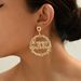 American style minimalist metal blessing letters, large niche heart design, exaggerated temperament, earri, and_ipsvogv.com