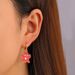 oil dripping colored ghost earrings exaggerated funny alloy cartoon ghost face earrings Halloween gift_ipsvogv.com