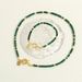 Jewelry & Accessories Niche Green Stone Beaded Necklace Female Fashion Single Loop Spring Buckle Square Brand Letter Bracelet Set_ipsvogv.com