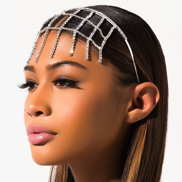 Tassel Chain Hairband Micro-inlaid Full Diamond Handmade Jewelry Bohemian Style Headwear Hair band_ipsvogv.com