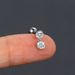 Unisex light luxury micro inlaid zircon piercing ear bone nails female titanium steel screw ear studs piercing earrings_ipsvogv.com