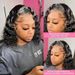 Synthetic Hair Wigs Front Lace Wig Independent Stand Black Small Curly Wig_ipsvogv.com