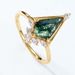 Natural Water Grass Agate Combination Ring Women's S925 Silver Geometric Green Moss Stone Ring Light Luxury_ipsvogv.com