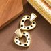 Fashionable Exquisite Enamel Drip Oil Polka Dot Heart-shaped With Feminine Temperament, Simple And High-end Silver_ipsvogv.com