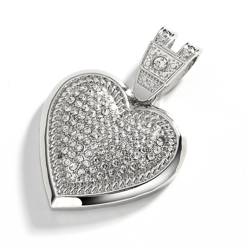 Hip Hop New Product Ins Love Pendant Hip-hop Cool Style Diamond Studded Men's Necklace Accessories_ipsvogv.com