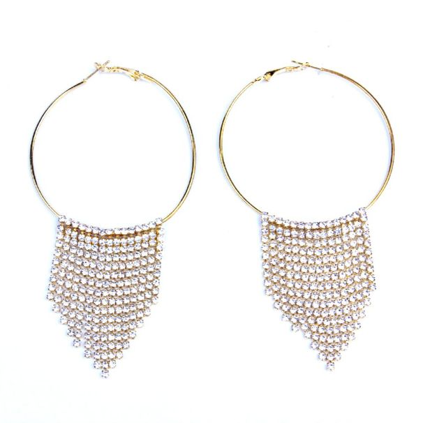 Exaggerated tassel Earrings Classic Circle Large Earrings tassel earring Retro Style Accessories_ipsvogv.com