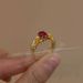 【 Hot Selling In Store 】 Mid Ancient Gilded Red Zircon Wheat Ear Leaf Brushed For Women's Light Luxury Exquisite Index_ipsvogv.com