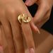 Ins small fragrant style simple sweet food finger electroplated opening adjustable niche design versatile ring_ipsvogv.com