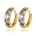 Cao Shi With Multi Colored Zircon Splicing Earrings, Fashionable Socialite High-end Earrings_ipsvogv.com