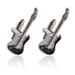 Creative Guitar, Violin Cufflinks, Fashionable Personalized Black White Musical Instruments, Unique Shirt, Suit Button_ipsvogv.com