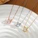 Stainless Steel Classic Zircon Pendant Necklaces For Women Fashion Romantic Wedding Jewelry_ipsvogv.com