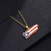 stainless steel oil drop Puerto Rico heart map pendant necklace hot selling men and women jewelry_ipsvogv.com