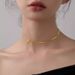 Bow Choker Necklace - Flat Snake Chain Collar (Adjustable Minimalist Gift Box Included)_ipsvogv.com