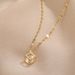Titanium Steel Geometric Hollow Zircon Pendant Ins Simple And Personalized Clavicle Chain Fashion Square Smart Necklace_ipsvogv.com