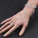 Style Ladies Leaf Hand Chain Circle Butterfly Rhinestone Foot Ring Integrated Chain Bride Wedding Dress Accessories_ipsvogv.com