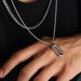 Double Layered Long Necklace, Men's Street Hip-hop Titanium Steel Accessory, Women's Niche Versatile Collarbone Chain_ipsvogv.com