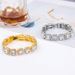 Men's square versatile fashion Cuban necklace hip hop square rhinestone gemstone necklace men and women jewelry_ipsvogv.com