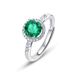 S925 Silver Cultivated Emerald Ring Women Light Luxury Retro Style Jewelry_ipsvogv.com