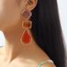 N11190 Trendy Jewelry ZA Personalized Fashion Exaggerated Geometric Resin Colored Earrings Necklace_ipsvogv.com