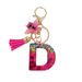 New Red English Letter Love Crystal Drip Glue Glitter Resin Bee Keychain Pendant_ipsvogv.com