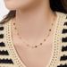 Titanium Steel, Gold, Colored Beaded, Niche Design Necklace For Women's Vacation, Natural Stone Lock Bone Chain_ipsvogv.com