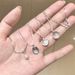 Korean Style S Pure Silver Sweet Aquamarine Butterfly Necklace For Women, Non-Fading, Niche High-End Sense, Light Luxury_ipsvogv.com