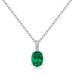 coval Cultivated Emerald Pendant Female S925 Silver Full Of Colored Gemstones Retro Clavicle Chain Retro_ipsvogv.com