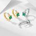 Women's Jewelry 925 Sterling Silver Emerald Square Zircon Earrings Ins Style Light Luxury Design Decoration Earrings_ipsvogv.com