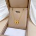 Full Body 【 Titanium Steel 】 Bow Knot Forest Style Personality Minimalist Wind Furnace Genuine Gold Necklace For Women 【 】_ipsvogv.com