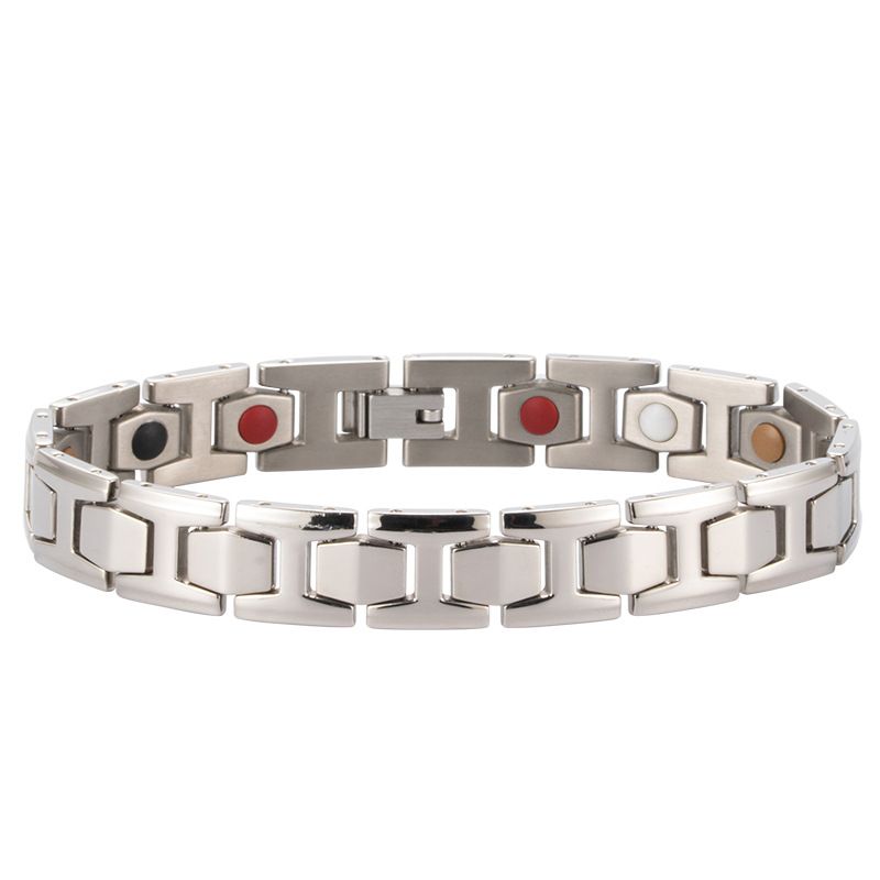Pure titanium bracelet stone magnetic therapy bracelet energy balance detachable magnet bracelet health magnetic therapy bracelet_ipsvogv.com