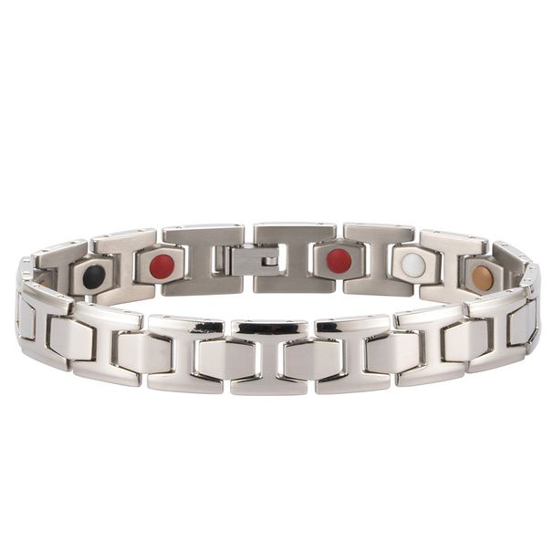 Pure titanium bracelet stone magnetic therapy bracelet energy balance detachable magnet bracelet health magnetic therapy bracelet_ipsvogv.com