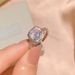 Hot Sale Simple And Fashionable Korean High Carbon Zircon Ring Earring Pendant White Copper Three Piece Birthday Gift_ipsvogv.com