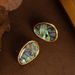 Exquisite Fashionable Small Fragrance Natural Abalone Shell Alloy For Women, Light Luxury, Simple And High-end Silver_ipsvogv.com