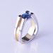 Sanjie's New Inlaid Blue Simulation Dual Color Ring_ipsvogv.com