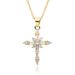 Hot Selling Pearl Zircon Cross Necklace Female Niche Light Luxury Personality Colored Gem Jewelry_ipsvogv.com