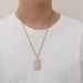 Men's Jewelry Military Brand Square Pendant Hip Hop Necklace Copper Inlaid Zircon Rectangular Shield Pendant_ipsvogv.com