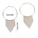 Exaggerated tassel Earrings Classic Circle Large Earrings tassel earring Retro Style Accessories_ipsvogv.com