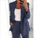 Women's new fashion button slim lapel cardigan temperament blazer suit_ipsvogv.com