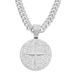Full Diamond Alloy Cross Star Pendant Hip Hop Cuban Necklace Trendy Rap Disc Collar Chain_ipsvogv.com