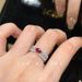 finger Index Lace Light Women's Luxury Ring, Niche Red Diamond, High-end Feeling, Wheat Ear Zircon Ring , Diamond, Feeling,_ipsvogv.com