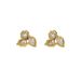 Women's Jewelry Retro K Gold Plated Titanium Steel Small And Exquisite Zircon Earring Combination_ipsvogv.com