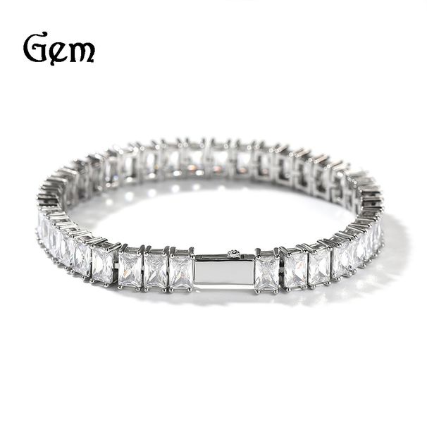 Zircon Light Luxury Hip-Hop Tennis Chain Men's Bracelet Jewelry_ipsvogv.com