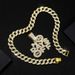 Hip Hop Letters NO DAYS OFF Necklace 24 Cuban Chain Decoration Alloy Number 365 Pendant_ipsvogv.com