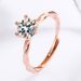 Korean Round 1 Carat Diamond Adjustable Flower Teng Ring Same Style_ipsvogv.com