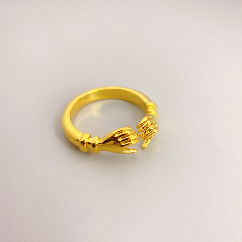 New Adjustable Brass Plated Genuine Gold Personalized Fashion With Female Small Hand Styling Finger Ring_ipsvogv.com