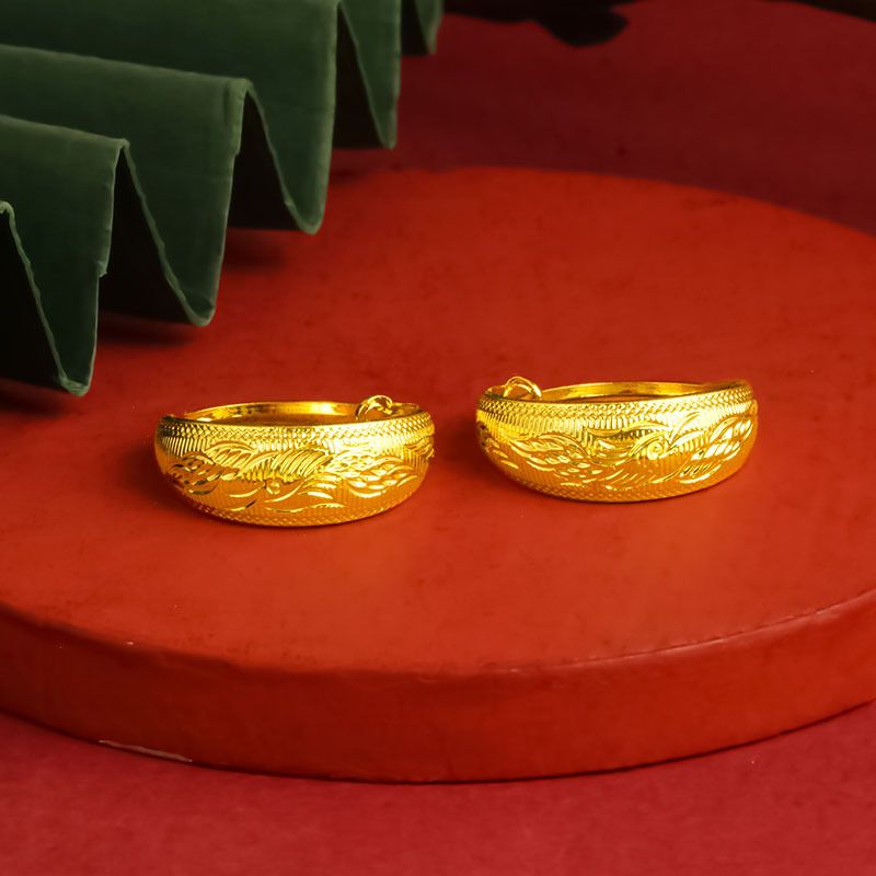 Copper Alloy Classic Purse, Dragon And Phoenix Chinese Patterned Earrings, Ethnic Style Ear Accessories_ipsvogv.com