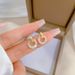 Full Diamond Circle Necklace Earring Set with Light Luxury Micro Inlay Personalized Style Banquet Earrings and Necklace Combination_ipsvogv.com