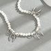 FashionableLadies Beaded Necklace Niche Pearl Bow Design High End Clavicle Chain Versatile Necklace_ipsvogv.com